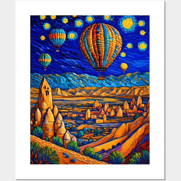 Cappadocia in Starry Night Wall Art by FUN GOGH